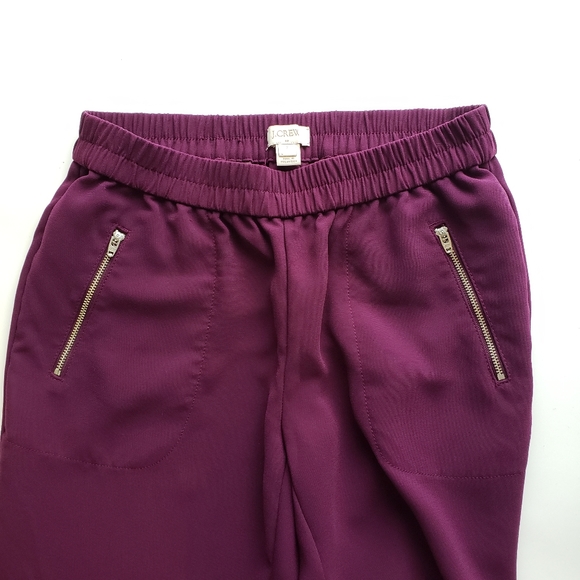 J Crew factory Sydney Pull on Jogger pants in plum - Picture 4 of 7